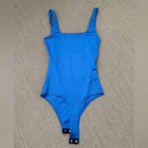 Blue square neck bodysuit soooo flattering